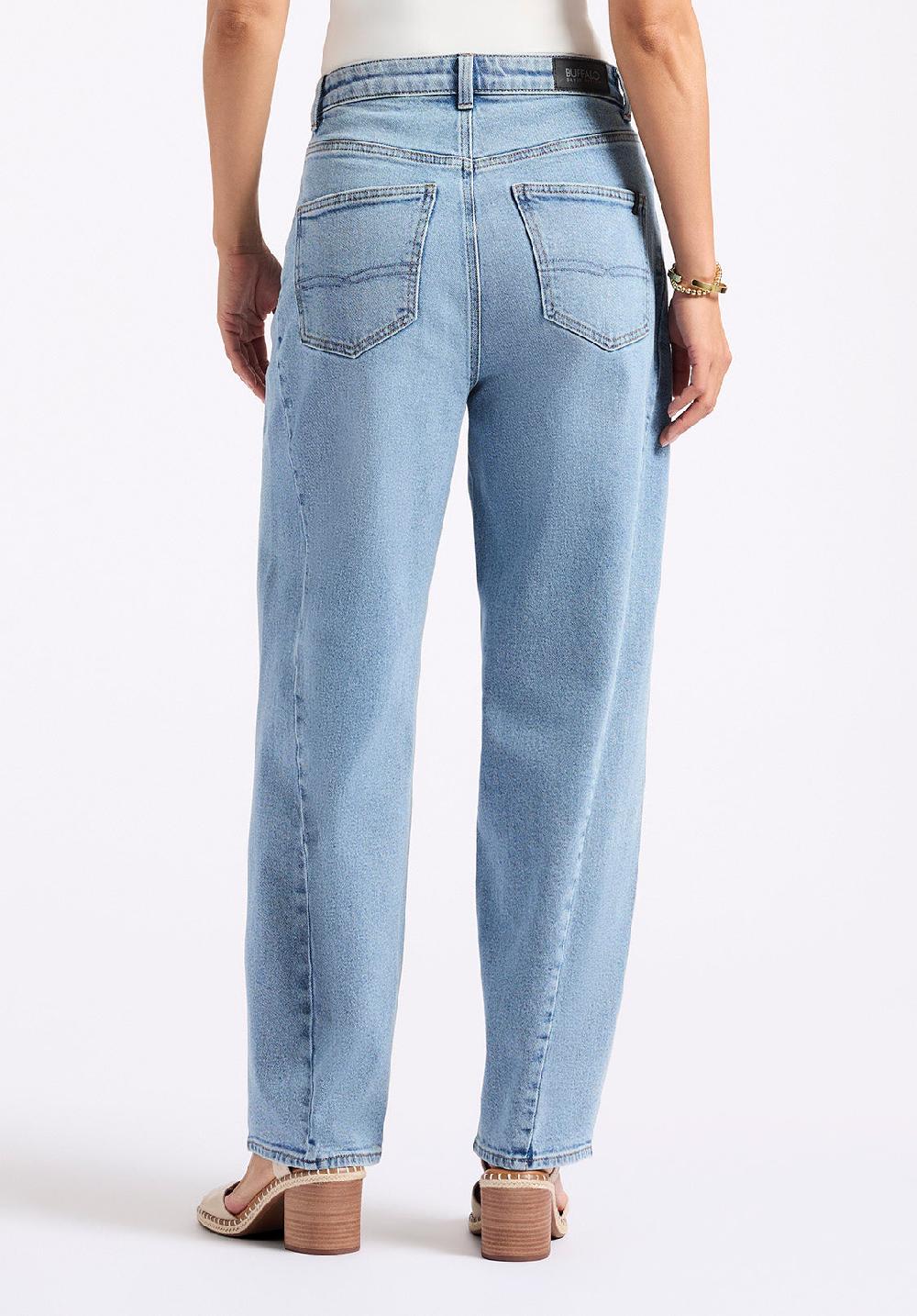Buffalo David Bitton High Rise Barrel Barbara Women's Jeans Vintage Blue