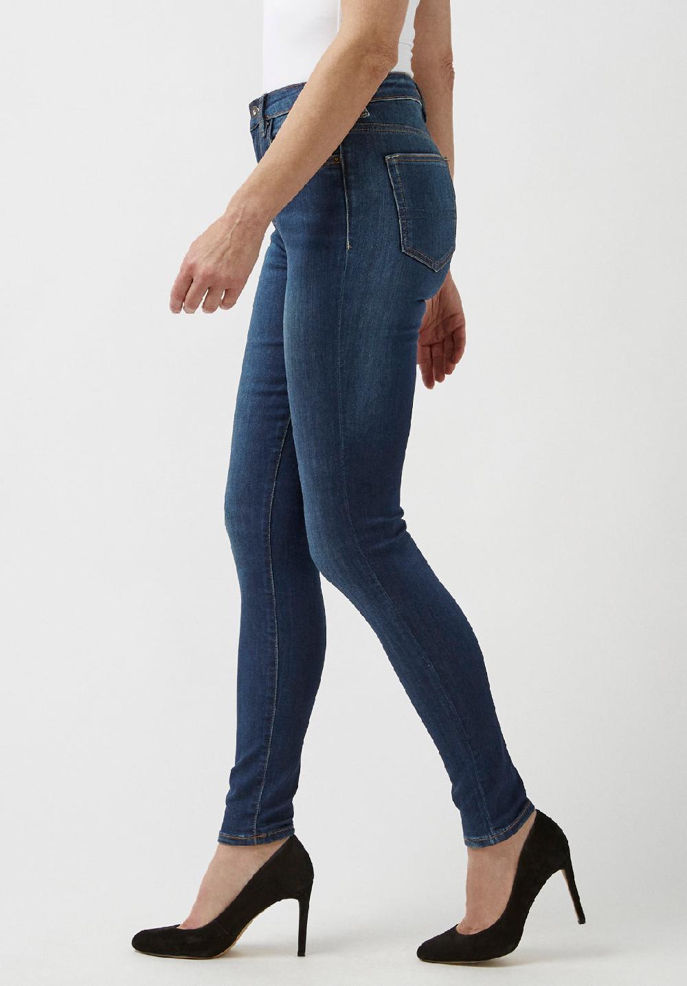 Buffalo David Bitton High Rise Skinny Skylar Women's Jeans In Night Rain Blue - BL15703