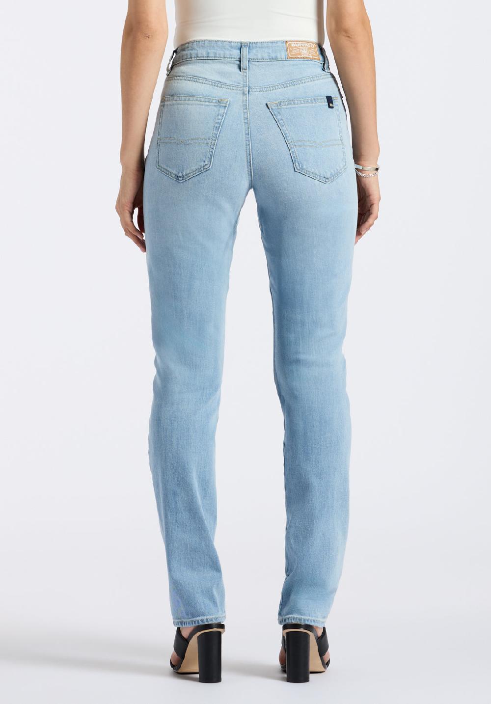 Buffalo David Bitton High Rise Straight Jayden Women's Jeans In Light & Soft Blue
