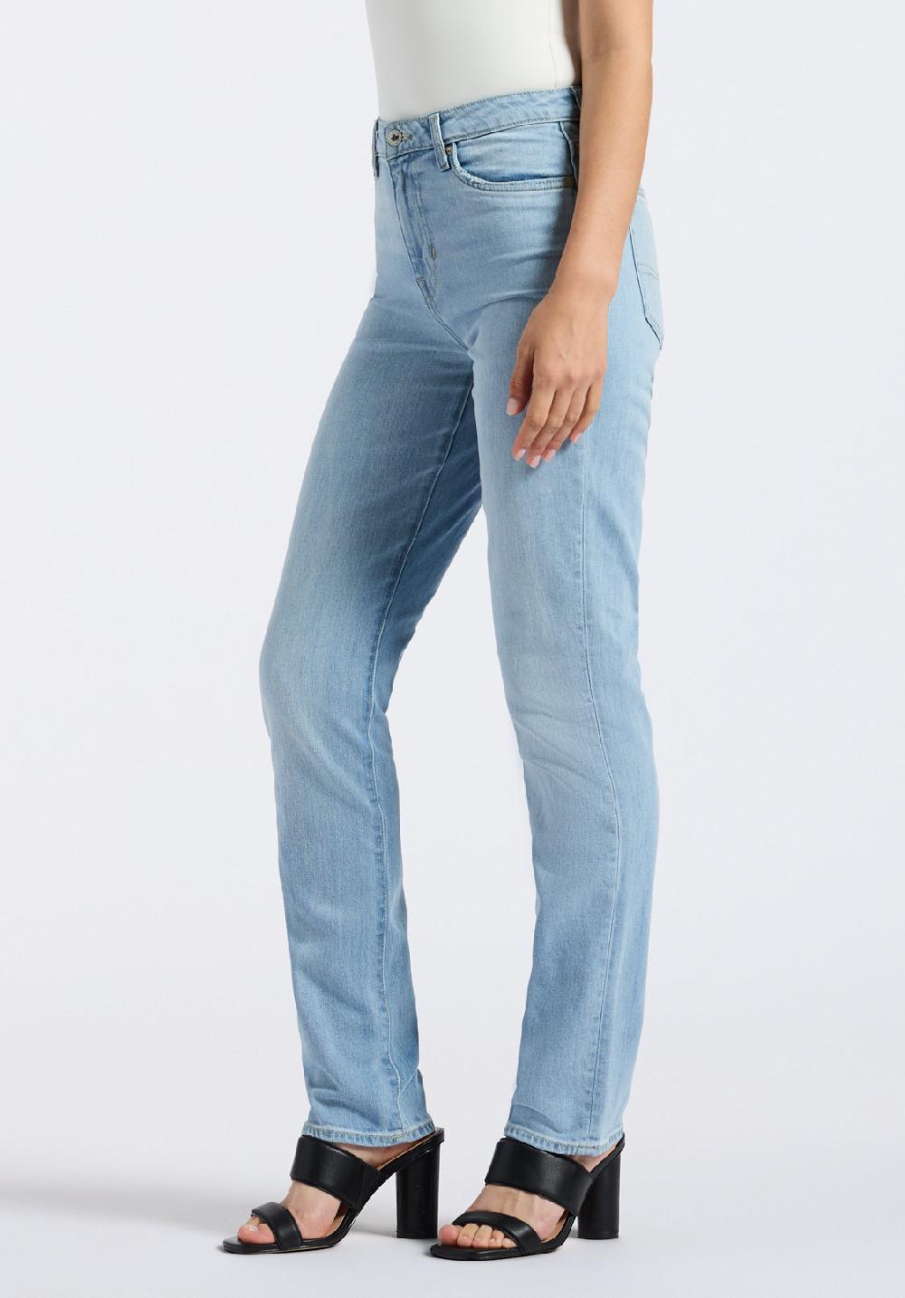 Buffalo David Bitton High Rise Straight Jayden Women's Jeans In Light & Soft Blue