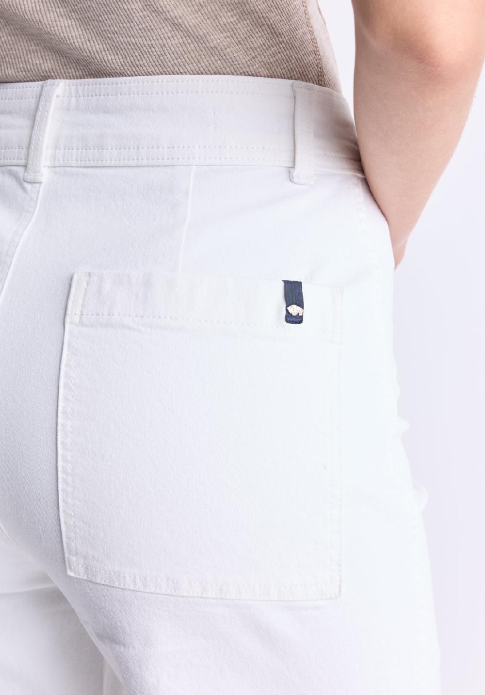 Buffalo David Bitton High Rise Wide Leg Adele Women's Soft Wash Jeans White