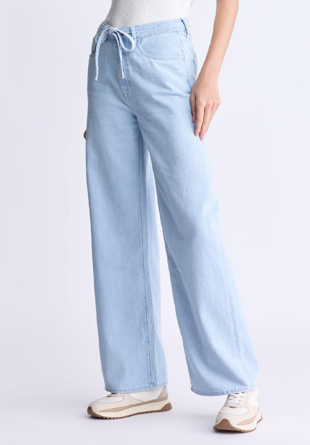 Buffalo David Bitton High Rise Wide Leg Alecia Women's Jeans Light Vintage Blue