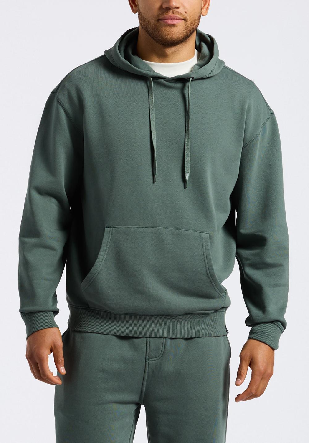 buffalo david bitton Hoodie décontracté pour homme Finley Vert forêt foncé