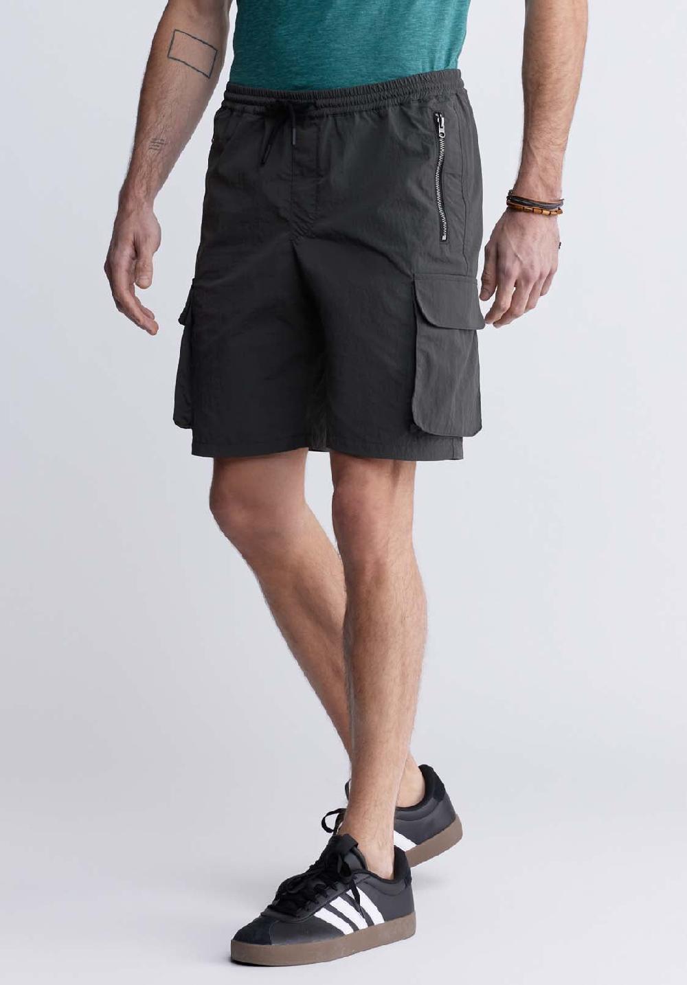 Buffalo David Bitton Hult Men’s Drawstring Shorts In Charcoal