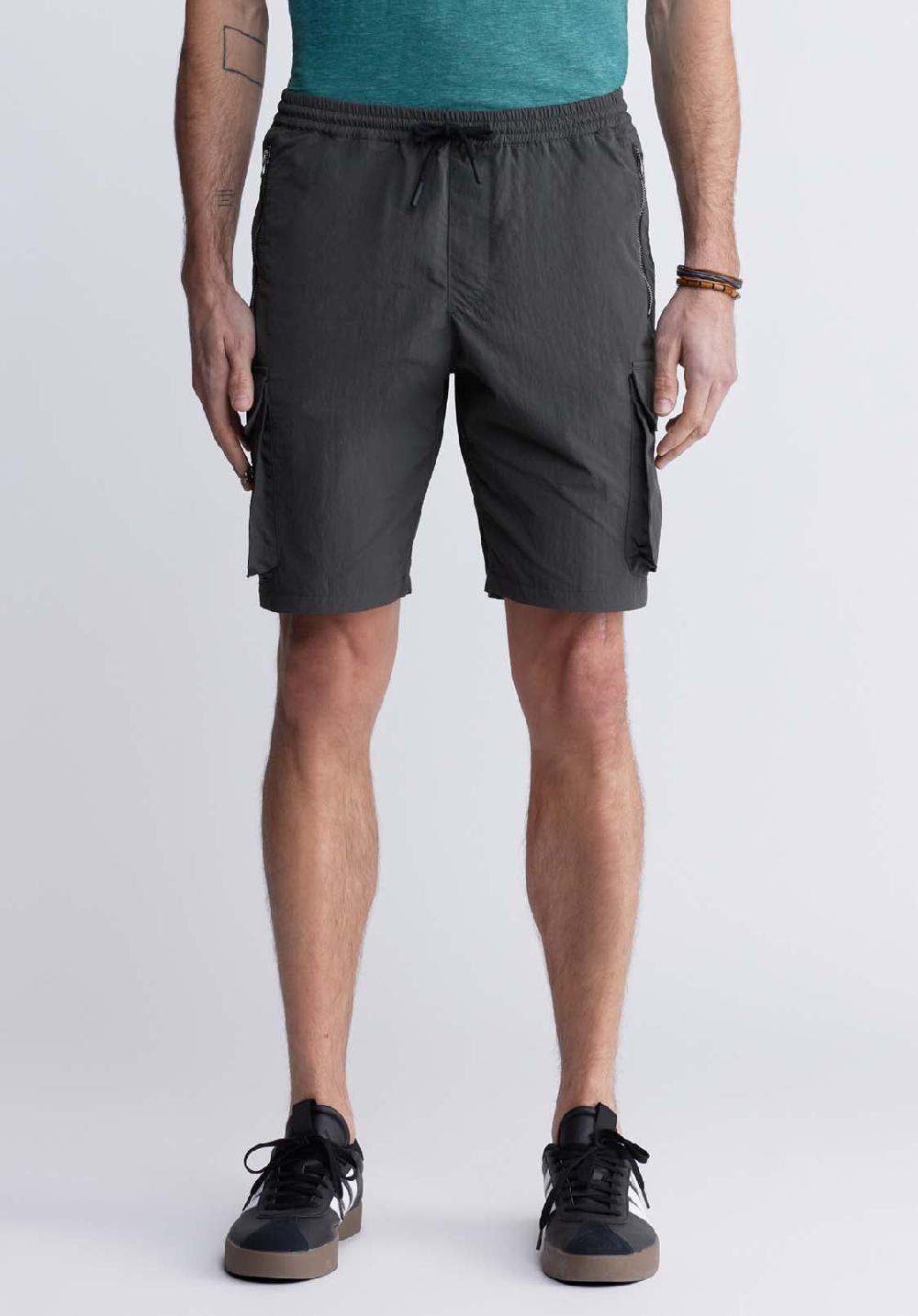 Buffalo David Bitton Hult Men’s Drawstring Shorts In Charcoal