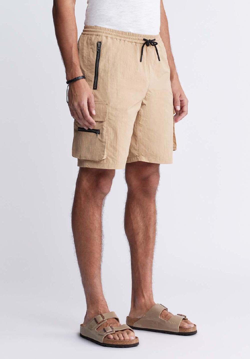 Buffalo David Bitton Hult Men’s Drawstring Shorts In Tan