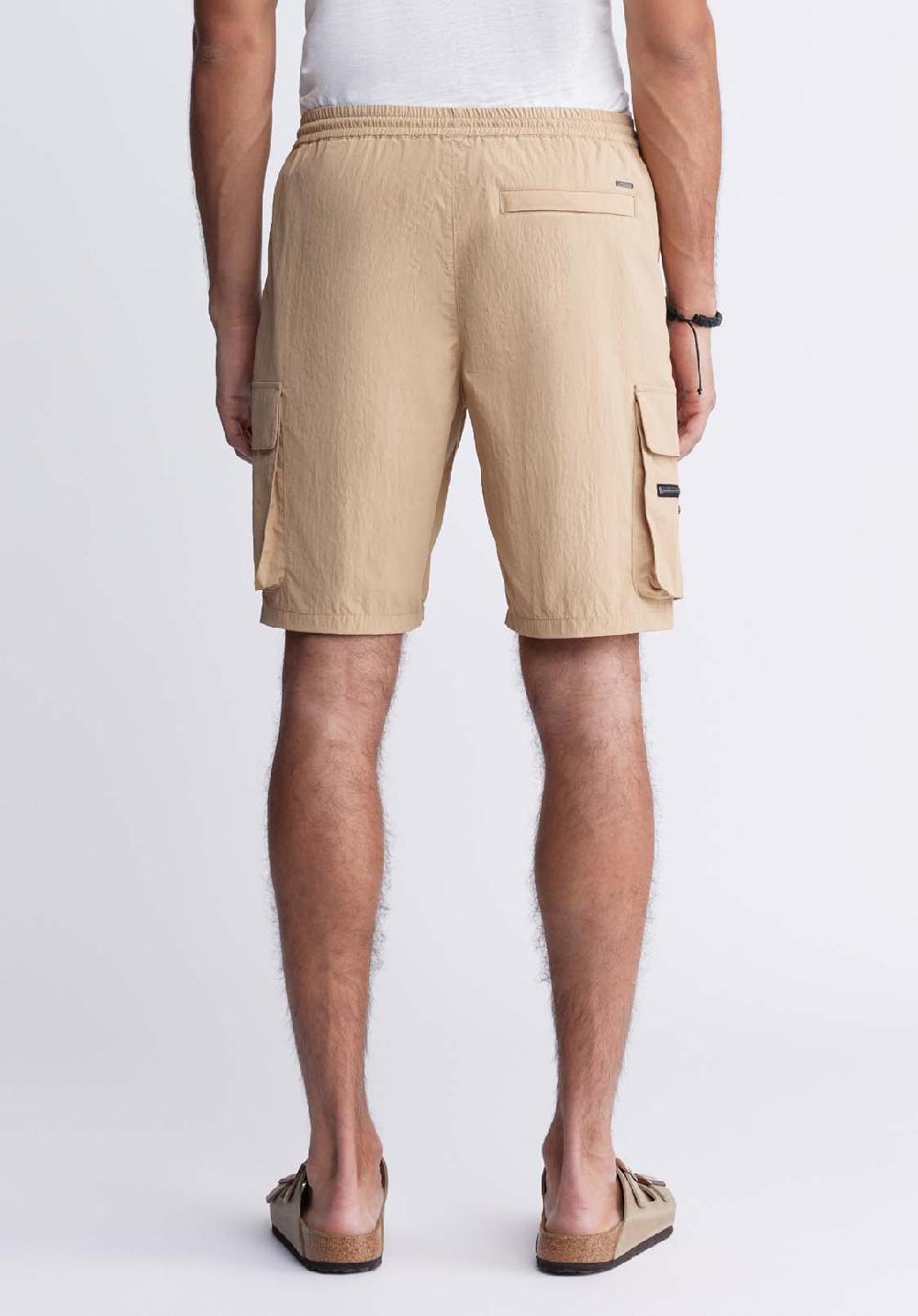 Buffalo David Bitton Hult Men’s Drawstring Shorts In Tan