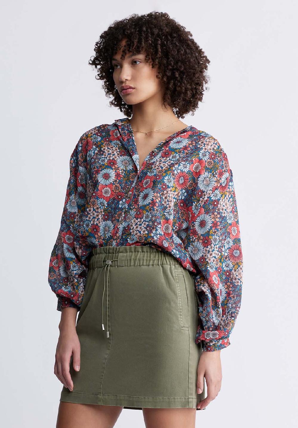 Buffalo David Bitton Ishara Women’s Balloon Sleeve Blouse In Floral Print
