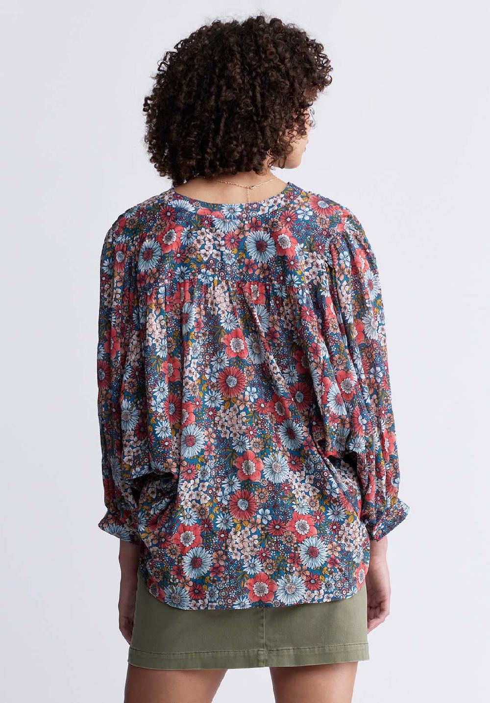 Buffalo David Bitton Ishara Women’s Balloon Sleeve Blouse In Floral Print