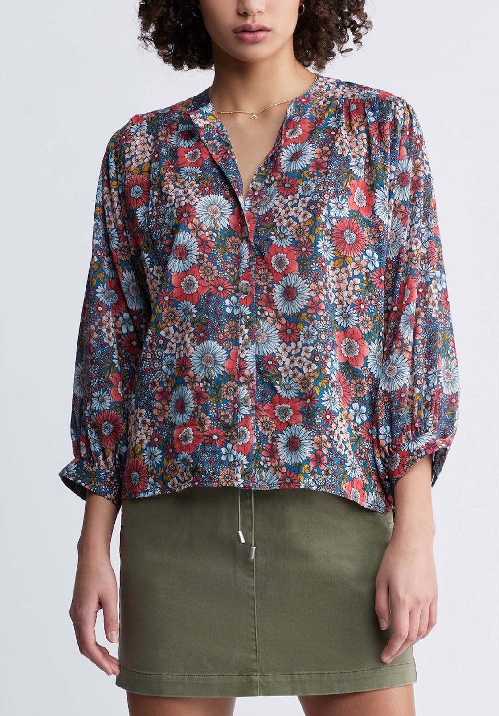 buffalo david bitton Ishara Women’s Balloon Sleeve Blouse In Floral Print
