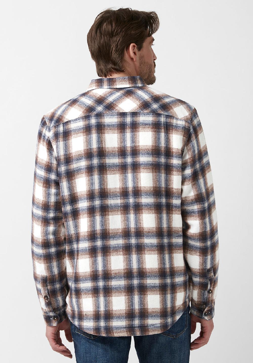 Buffalo David Bitton Jagig Men’s Shacket In Brown & Milk Plaid