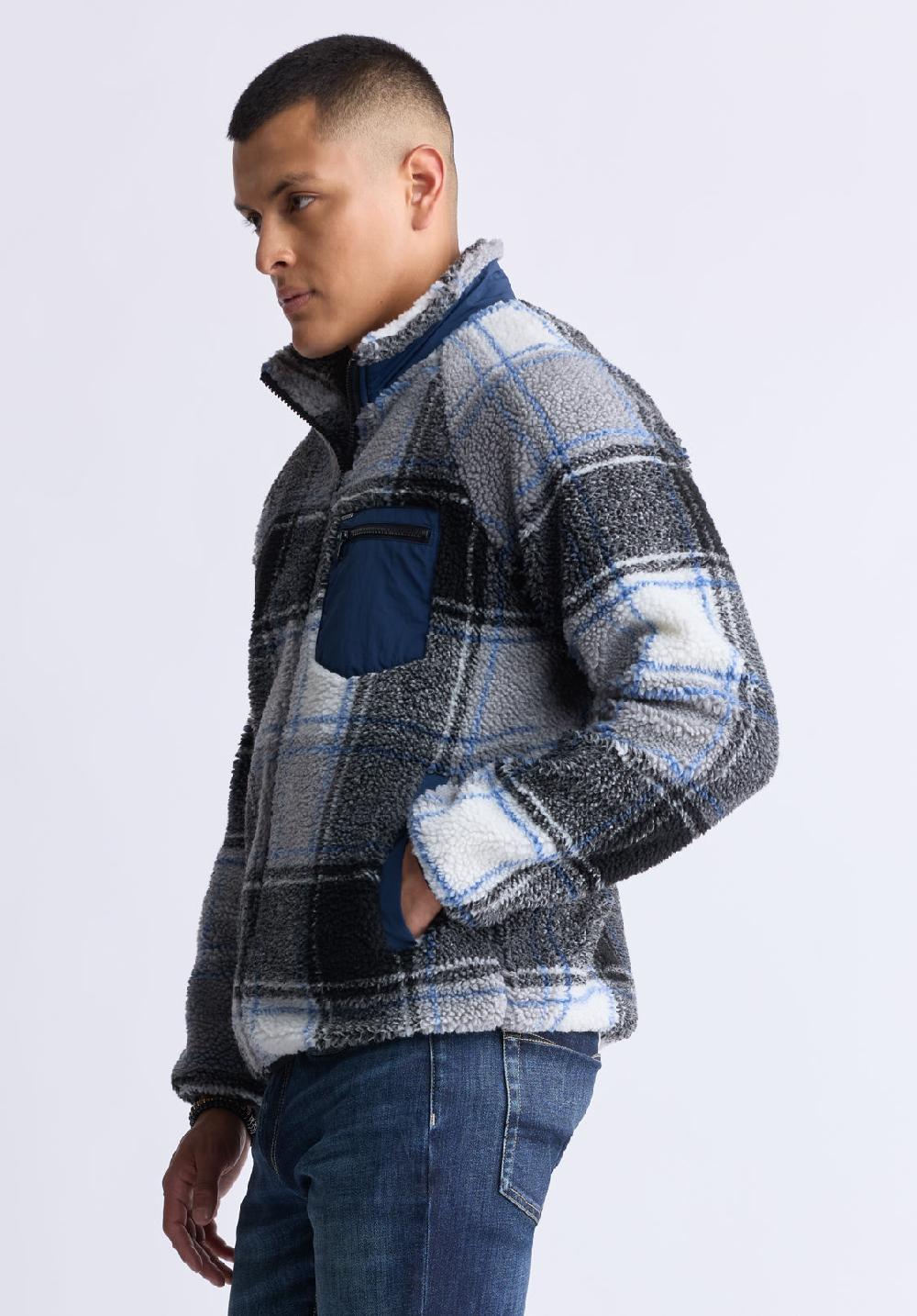 Buffalo David Bitton Jaik Men's Sherpa Bomber Jacket Midnight Blue