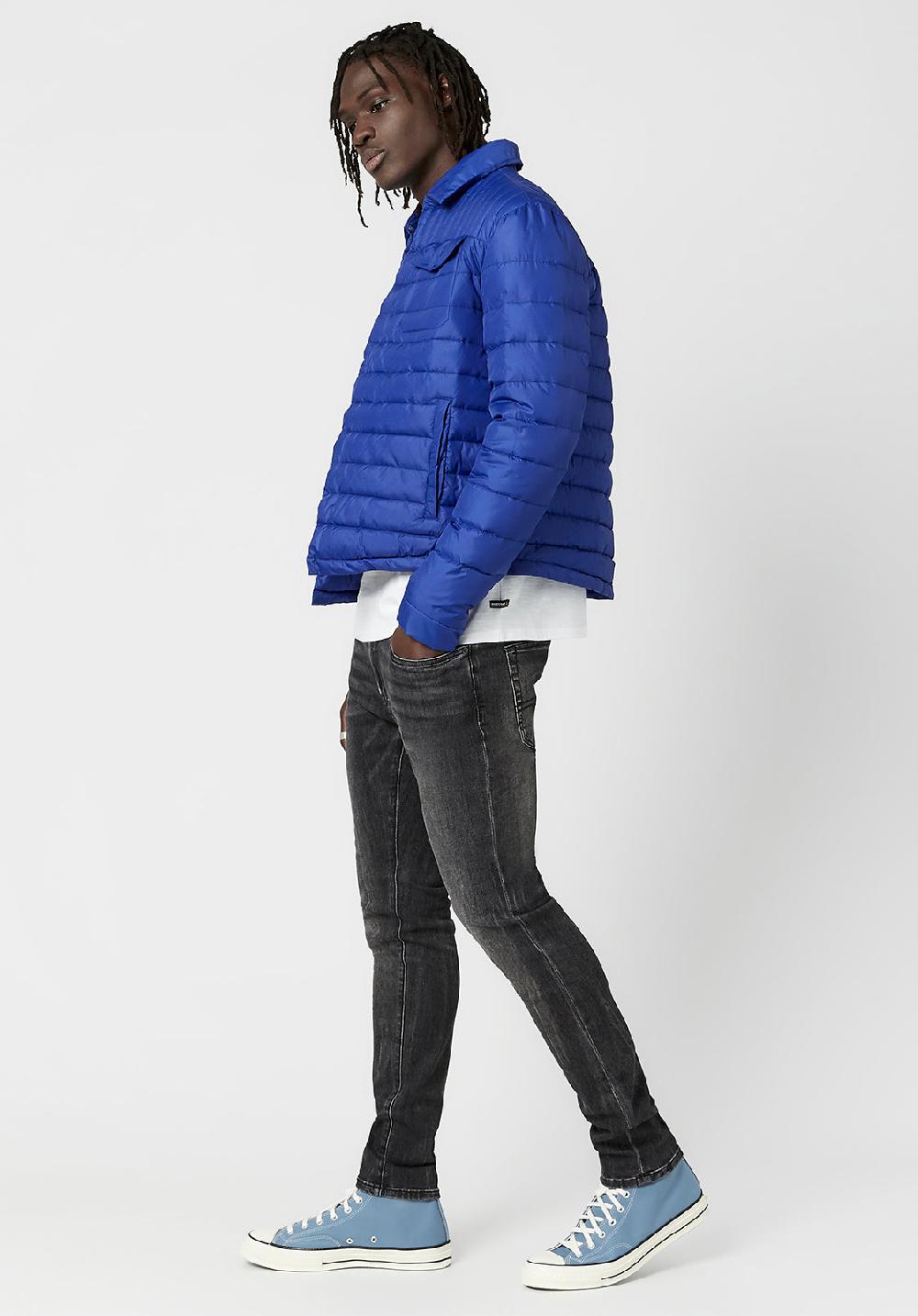 Buffalo David Bitton Jawine Men's Cropped Puffer Jacket In Blue