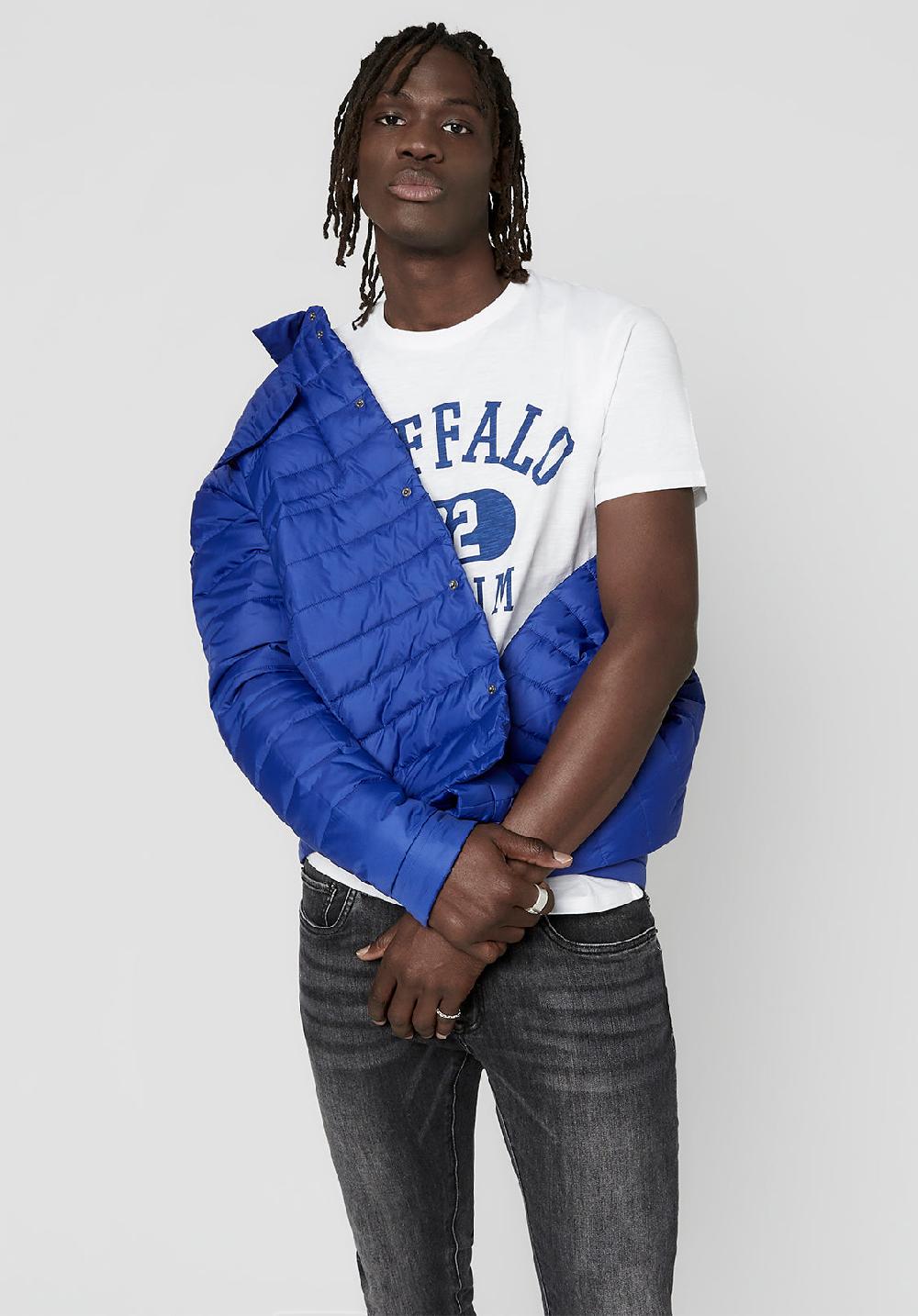 Buffalo David Bitton Jawine Men's Cropped Puffer Jacket In Blue