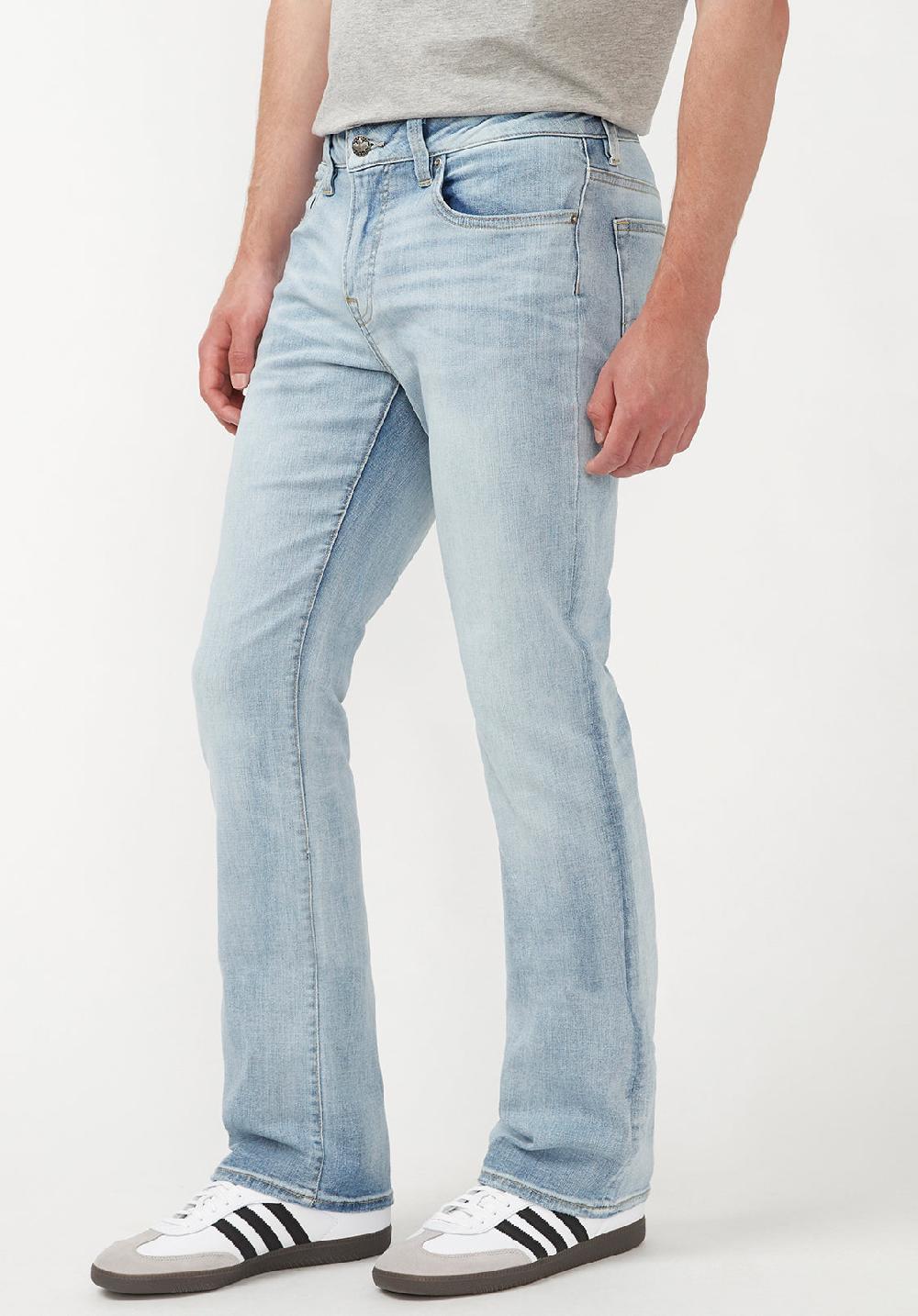 Buffalo David Bitton Jean Bootcut Pour Homme Slim Boot King à Effet Gaufré - BM22791