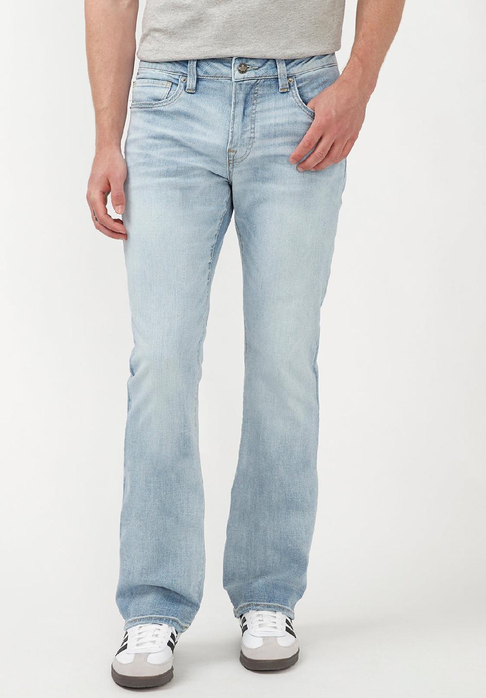 Buffalo David Bitton Jean Bootcut Pour Homme Slim Boot King à Effet Gaufré - BM22791
