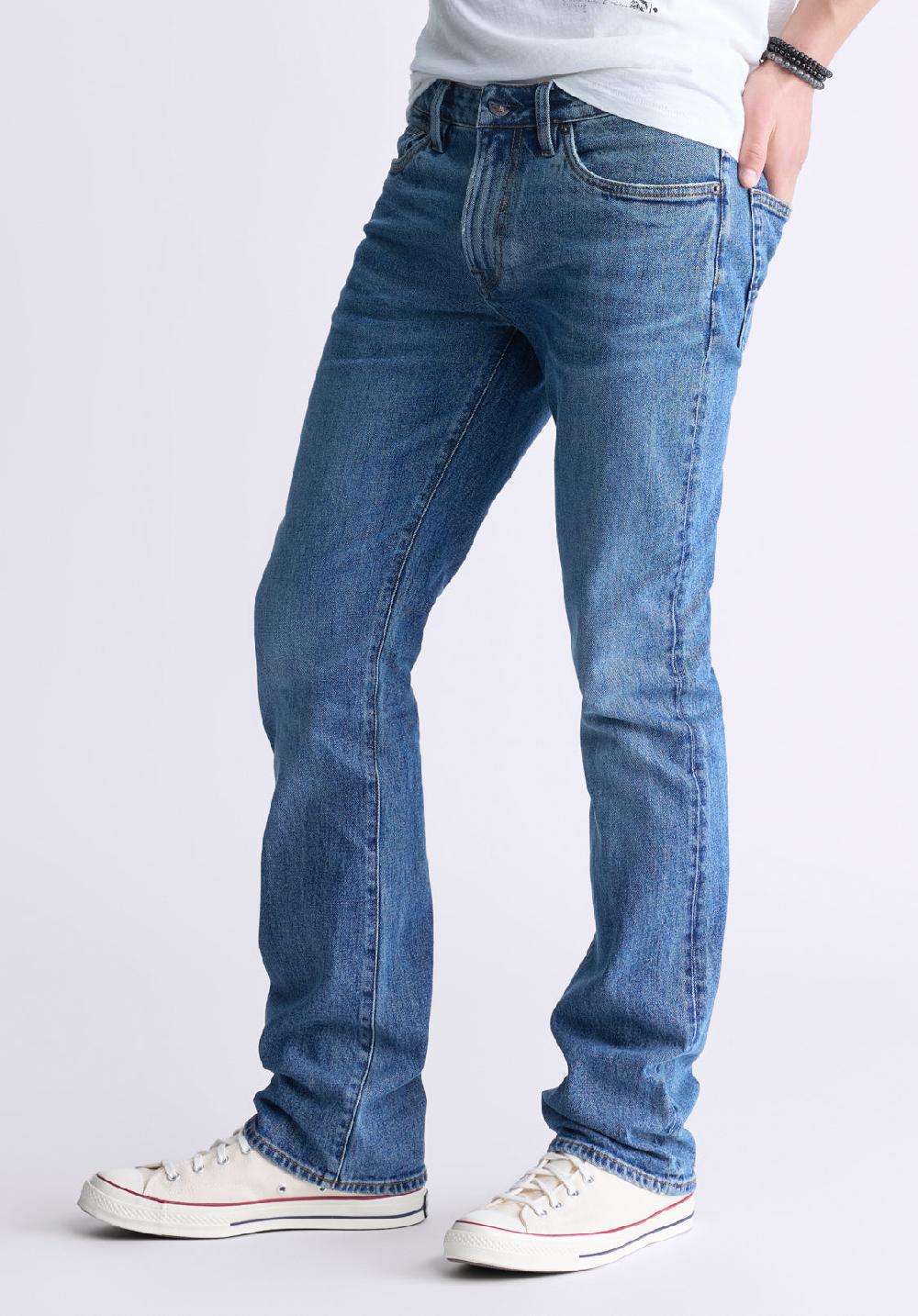 Buffalo David Bitton Jean Bootcut Pour Homme Slim Boot King Indigo Sablé - BM26033