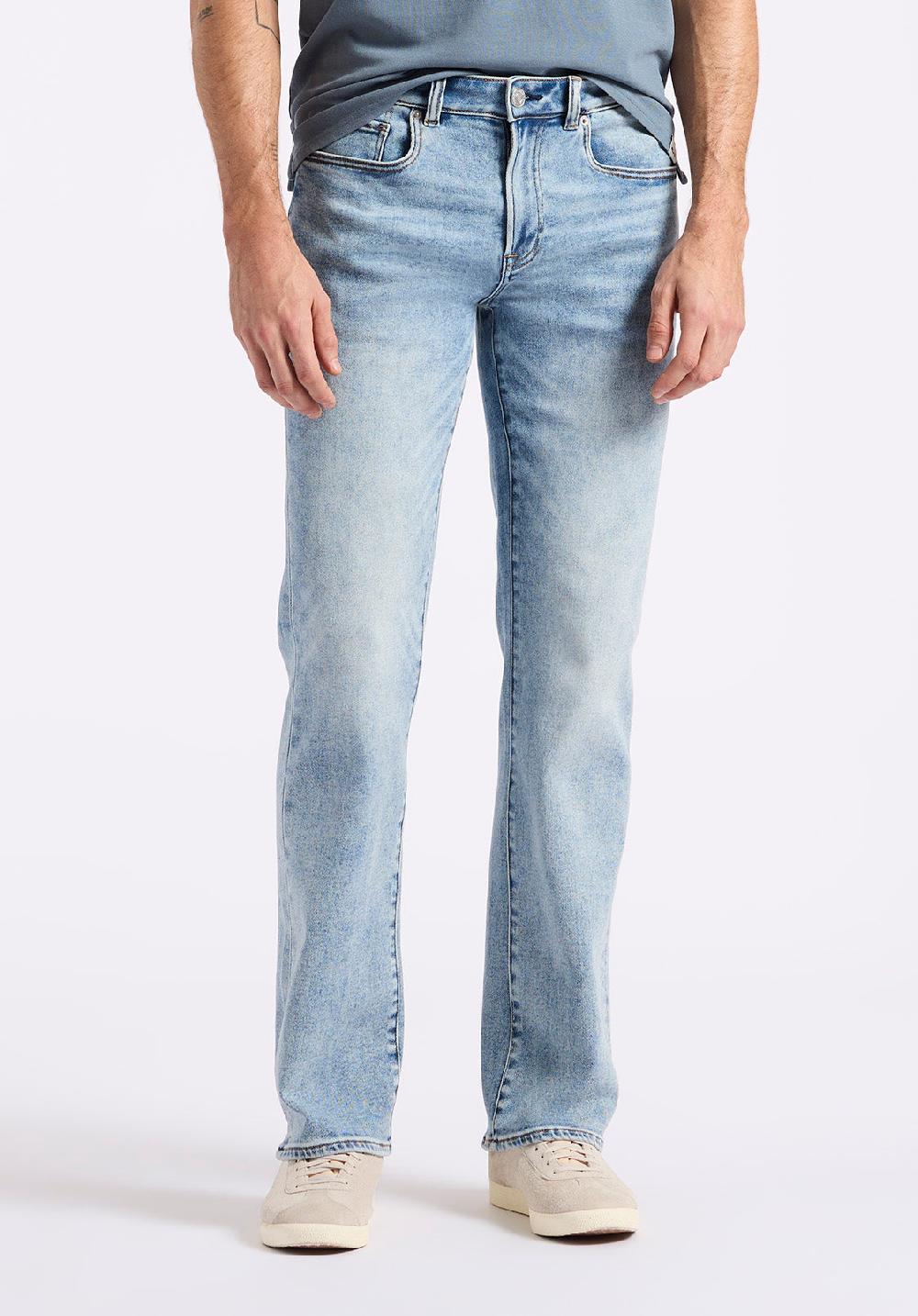 buffalo david bitton Jean bootcut slim King pour homme Bleu sablé avec effet moustache