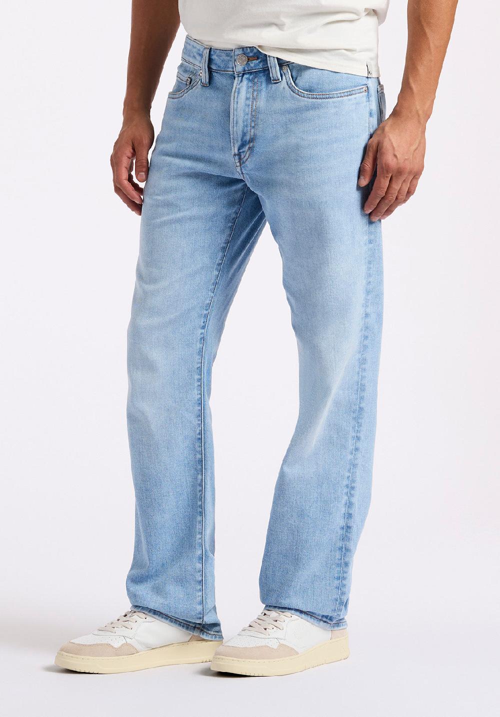 Buffalo David Bitton Jean Droit Décontracté Driven Pour Homme Bleu Clair