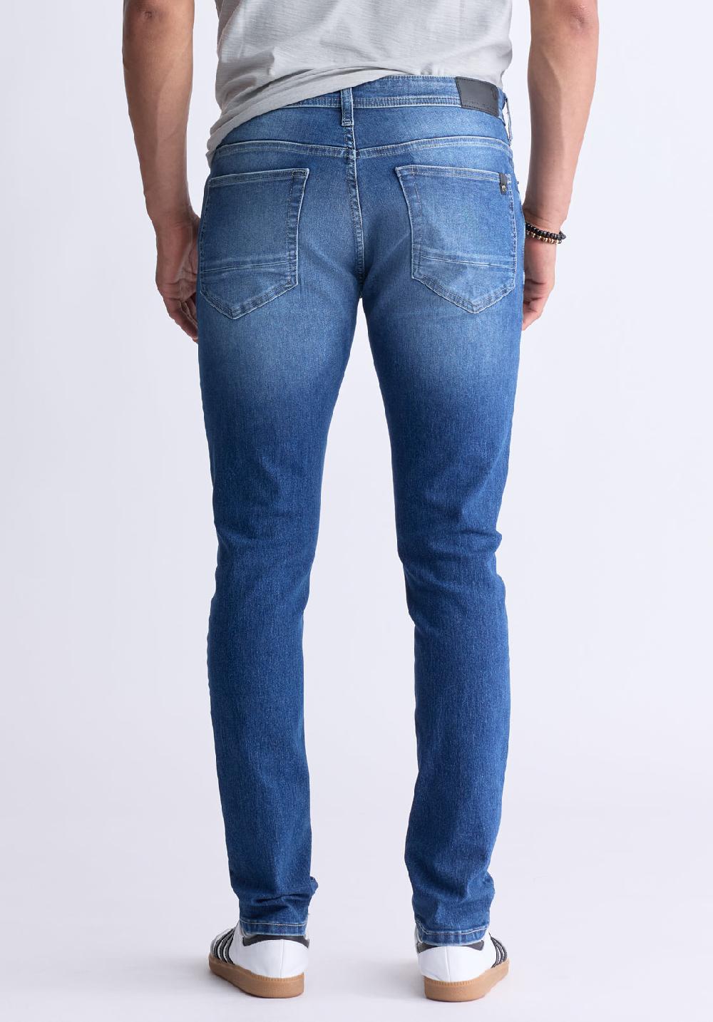 Buffalo David Bitton Jean Droit étroit Evan-X Pour Hommes Bleu - BPMD01260E