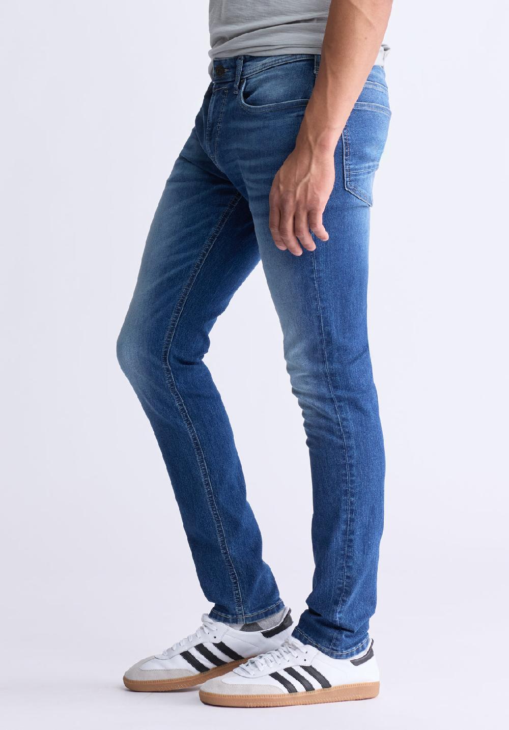 Buffalo David Bitton Jean Droit étroit Evan-X Pour Hommes Bleu - BPMD01260E