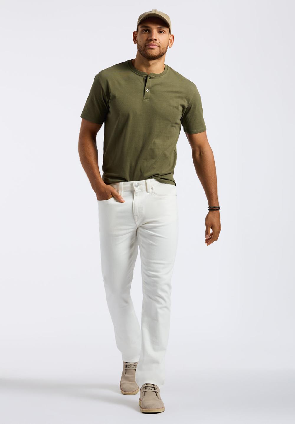 Buffalo David Bitton Jean Droit Six Pour Homme Blanc