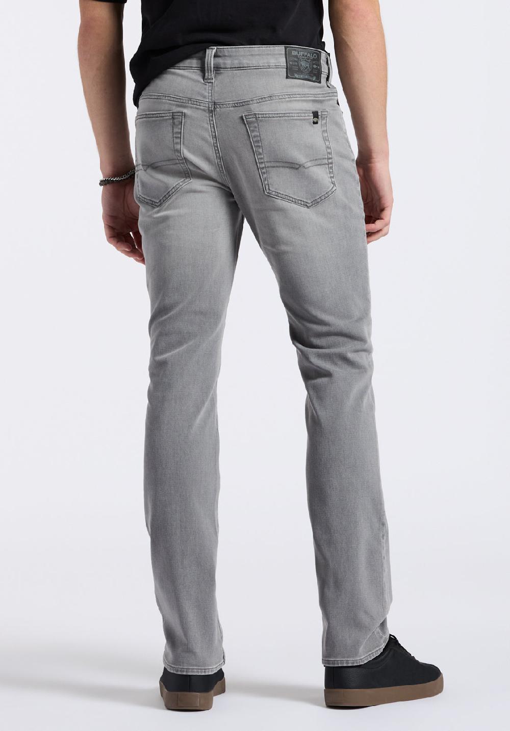 Buffalo David Bitton Jean Droit Six Pour Homme Gris Sablé