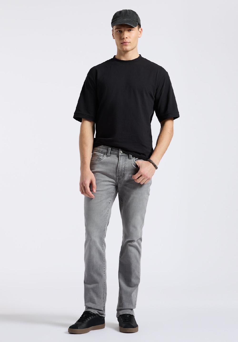 Buffalo David Bitton Jean Droit Six Pour Homme Gris Sablé