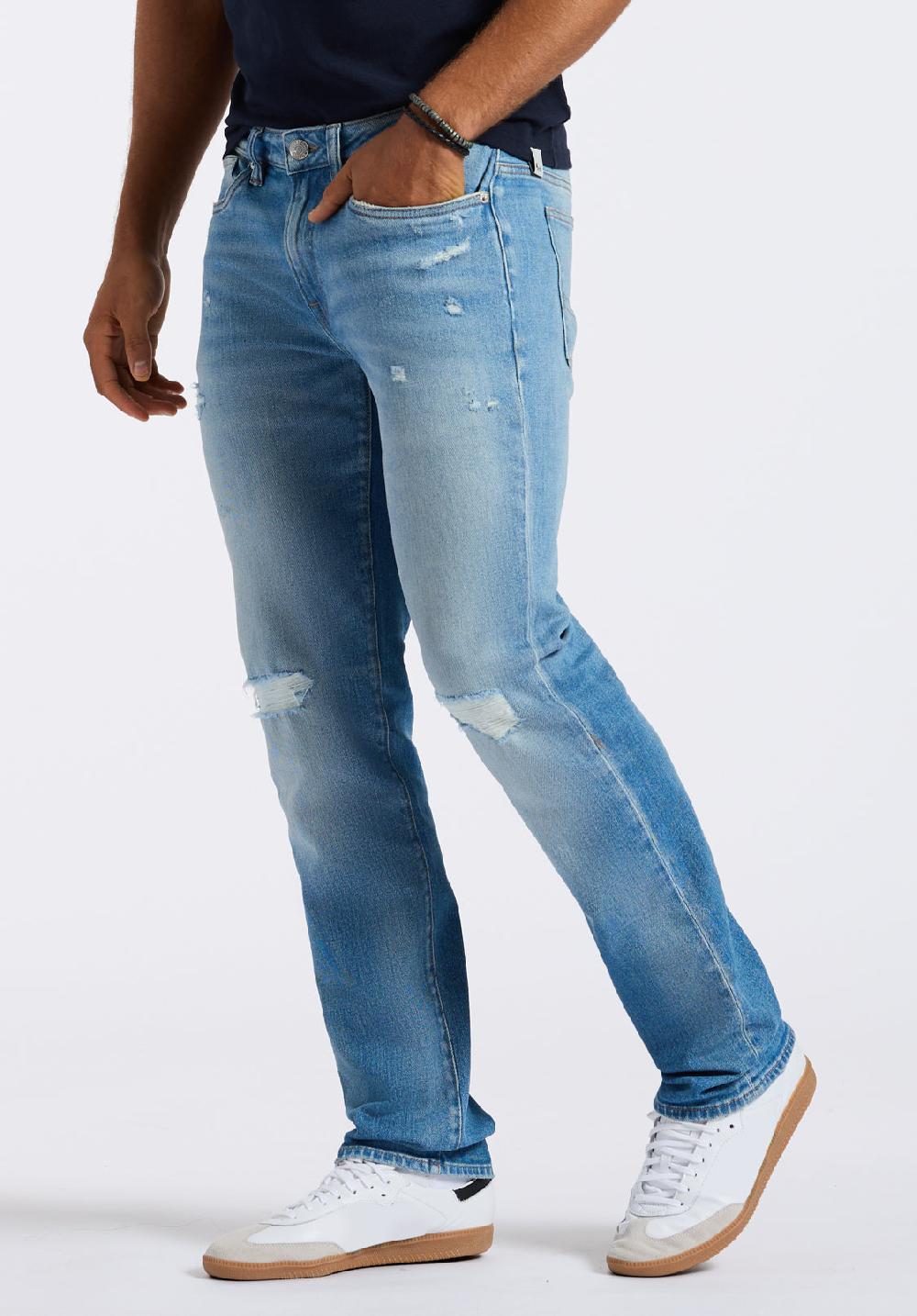 Buffalo David Bitton Jean Droit Six Pour Homme Straight Six Bleu Vintage Clair