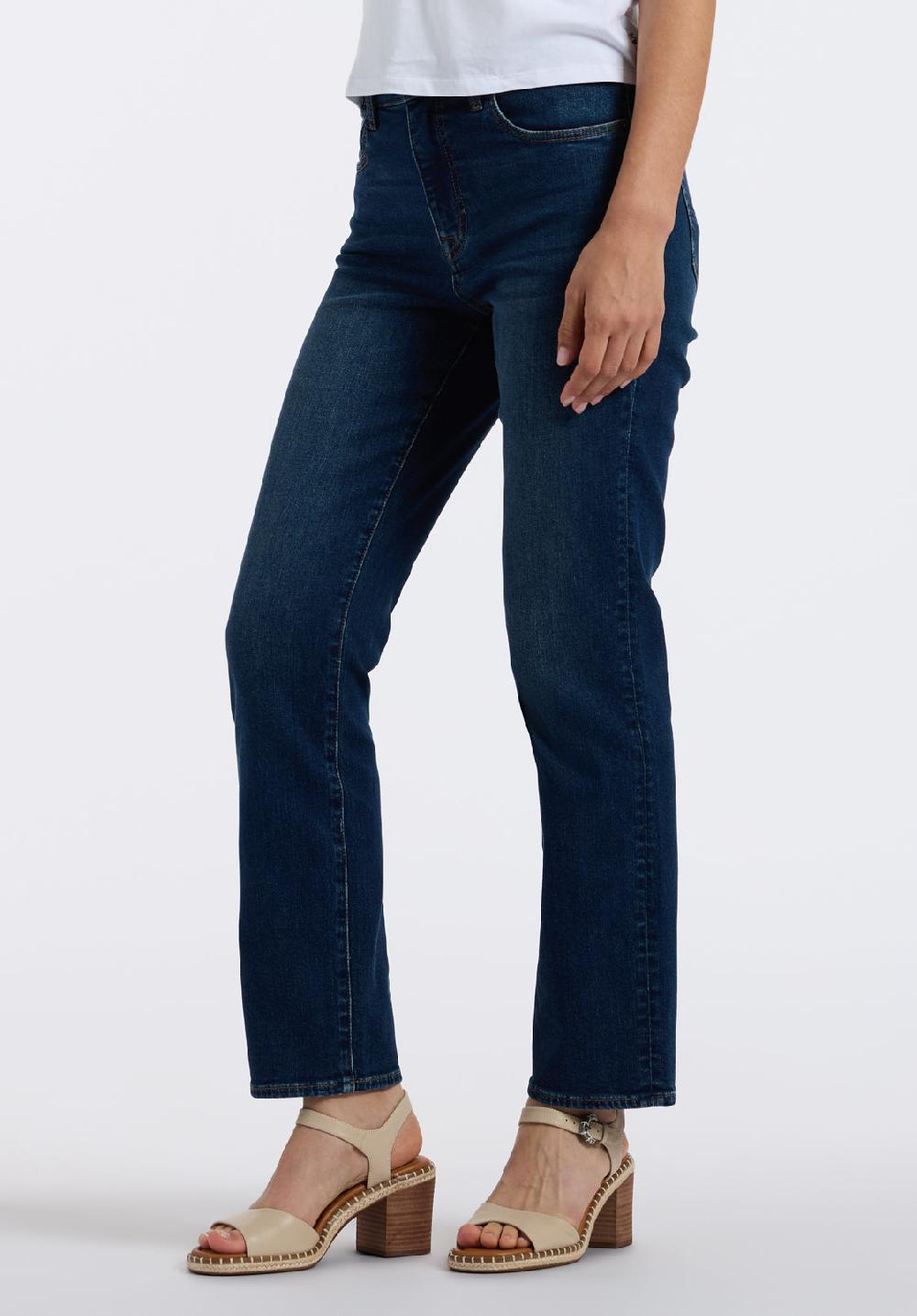 Buffalo David Bitton Jean Droit Taille Haute Jayden Pour Femme Indigo Contrasté