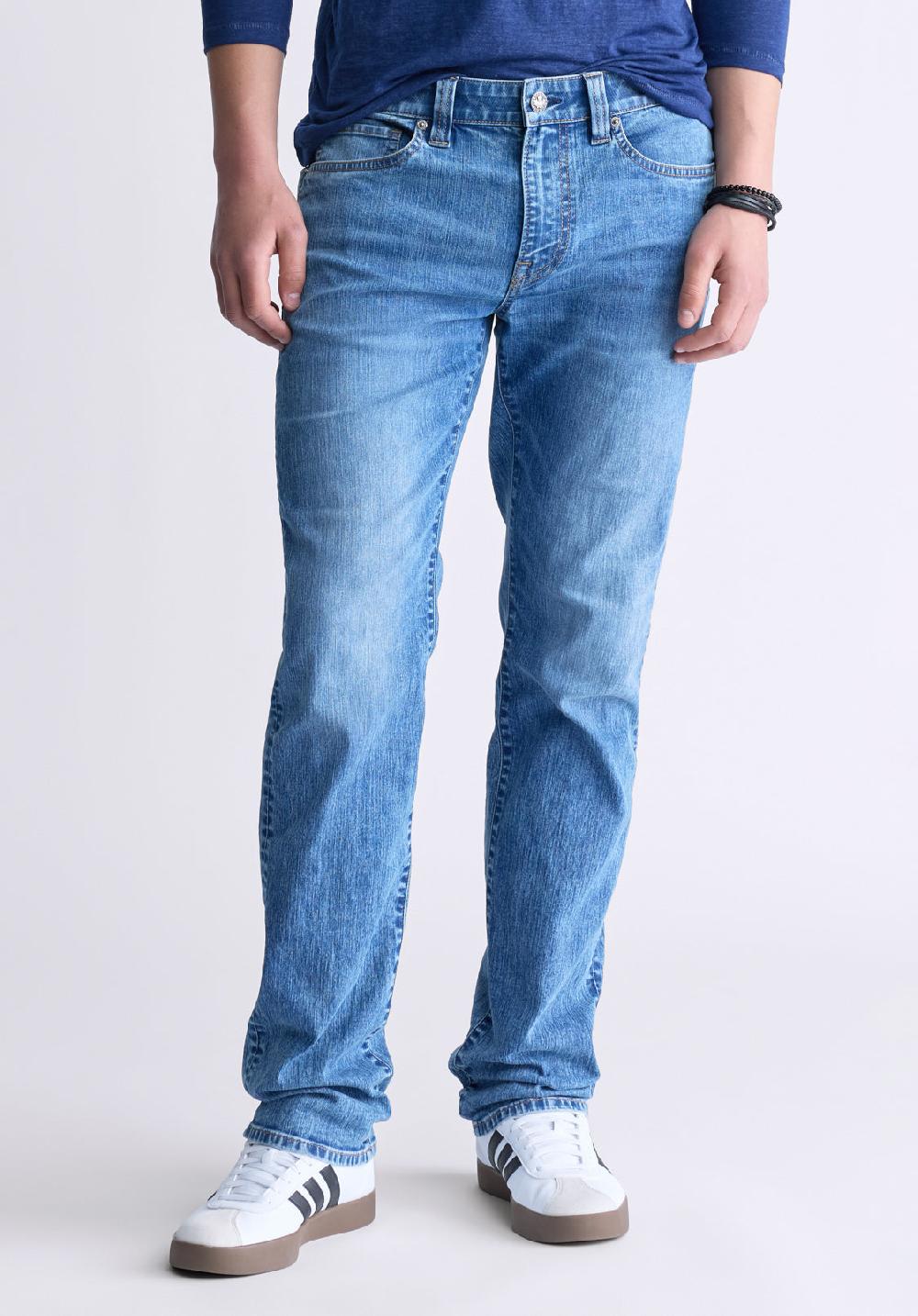 buffalo david bitton Jean droite pour homme Straight Six indigo contrastant - BM26028