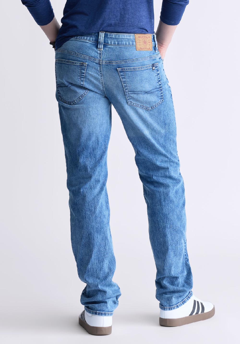 Buffalo David Bitton Jean Droite Pour Homme Straight Six Indigo Contrastant - BM26028