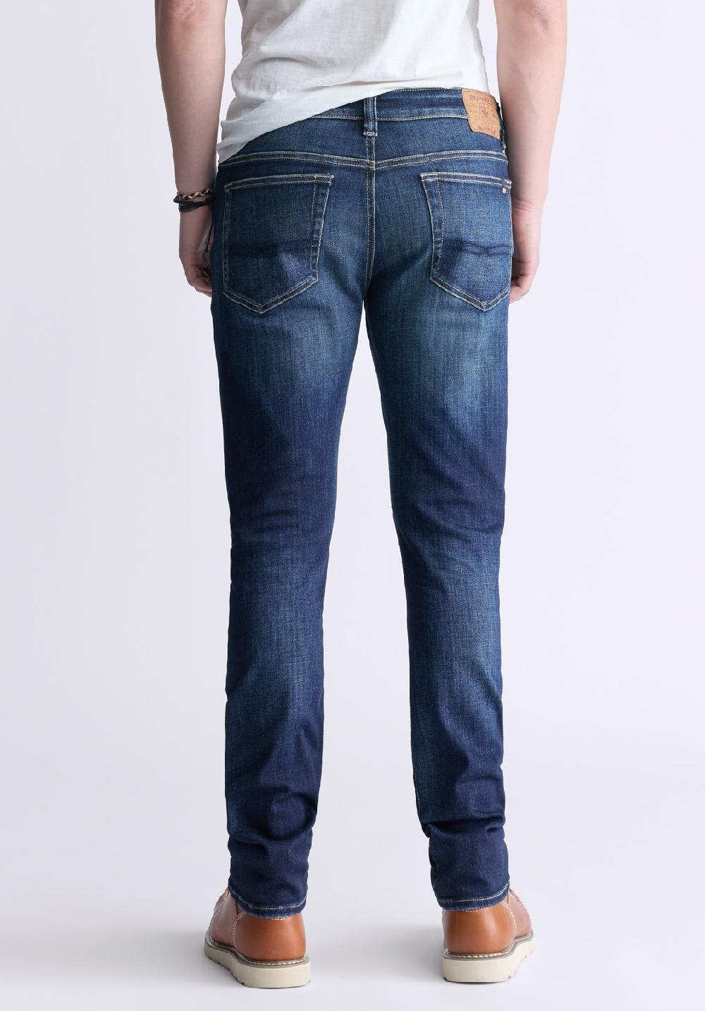 Buffalo David Bitton Jean étroit Pour Homme Slim Ash Indigo Contrastant - BM26024