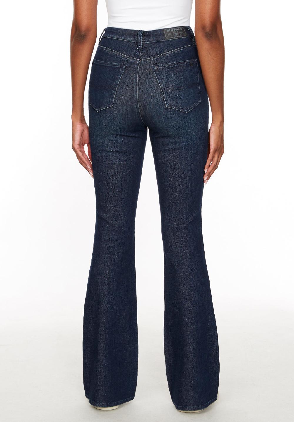 Buffalo David Bitton Jean évasé Taille Haute Joplin Pour Femmes Indigo Sanded - BL15998