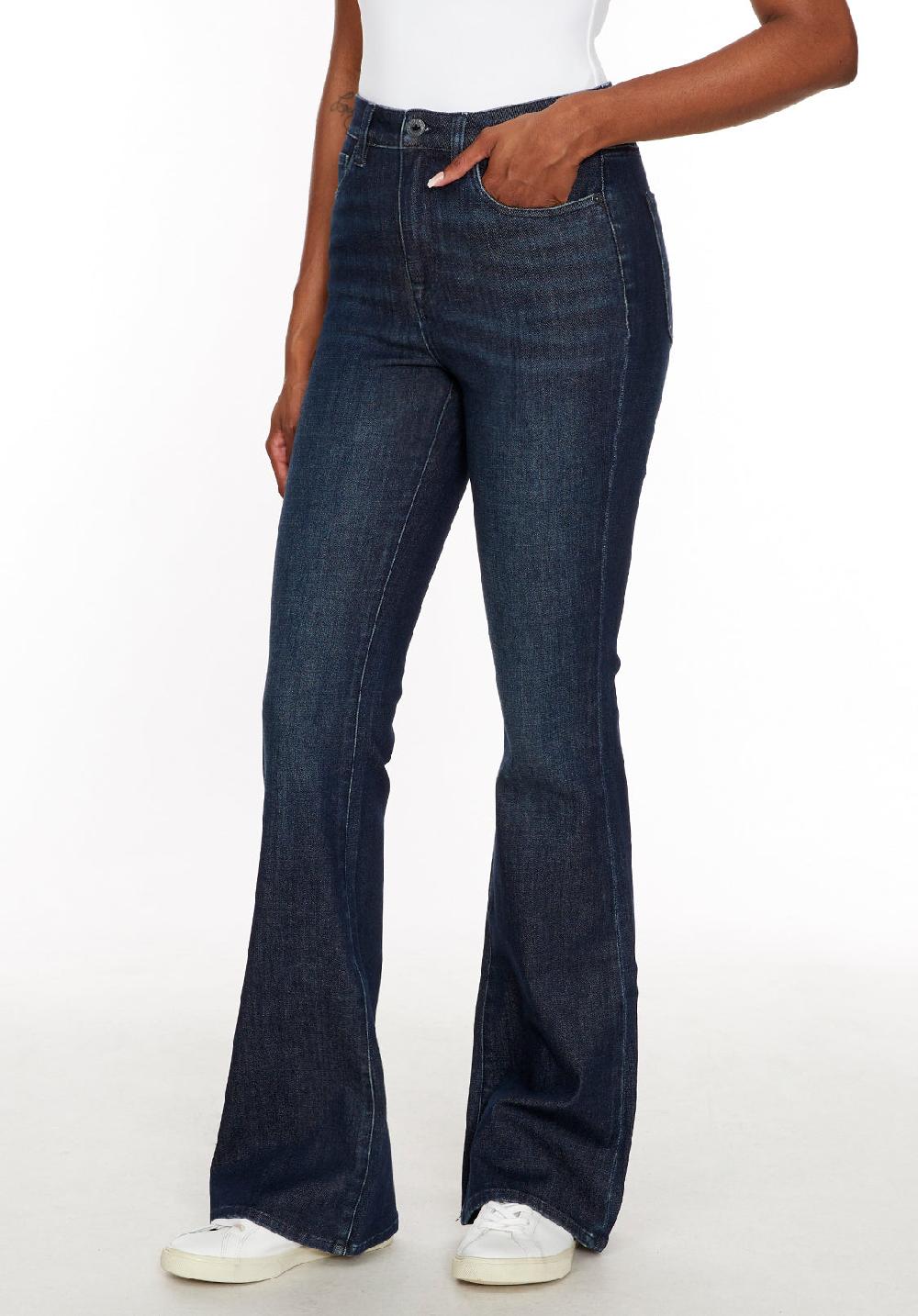 Buffalo David Bitton Jean évasé Taille Haute Joplin Pour Femmes Indigo Sanded - BL15998