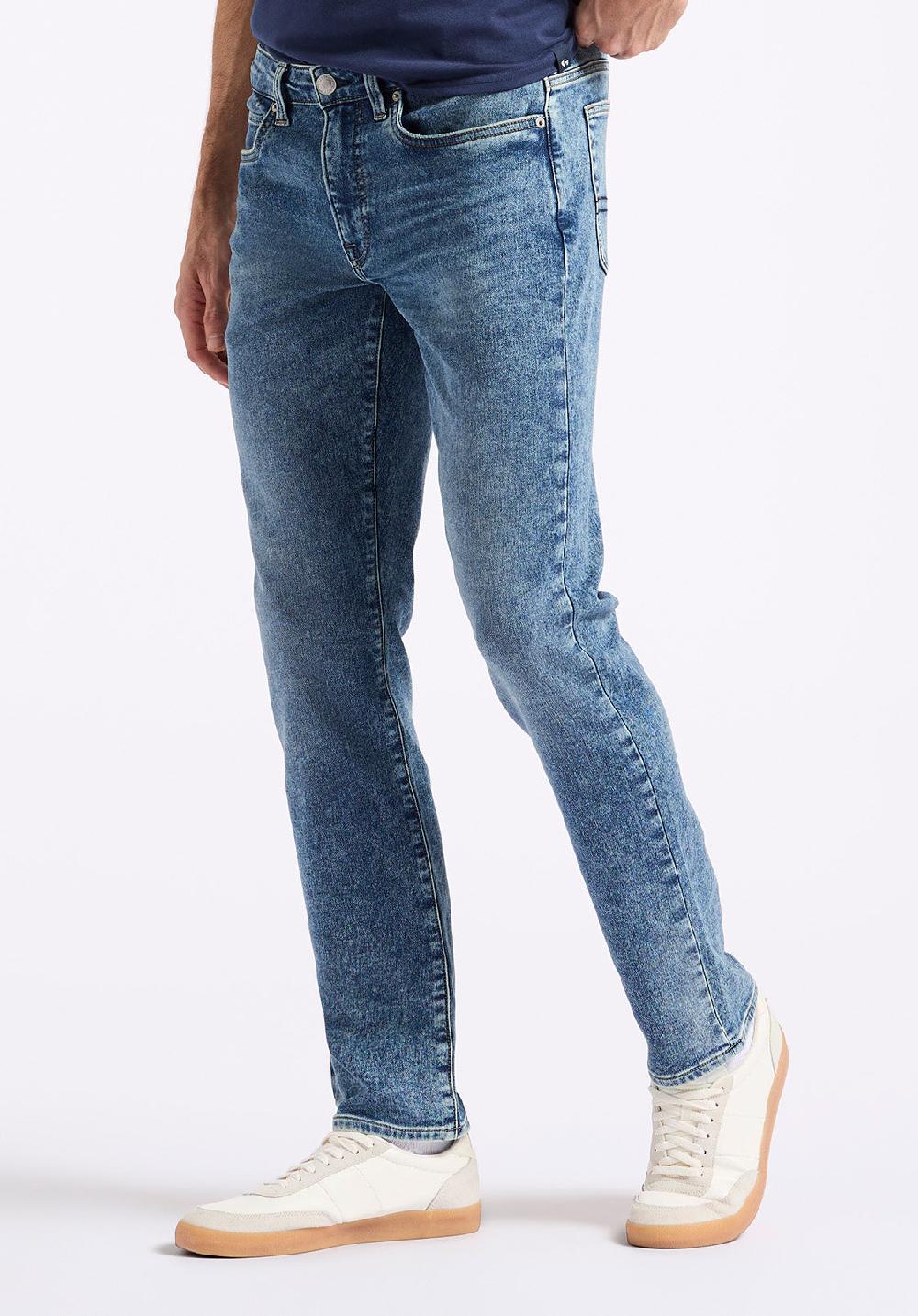 Buffalo David Bitton Jean Slim Ash Freedom Flex Pour Homme Indigo Vintage Sablé - BM26063
