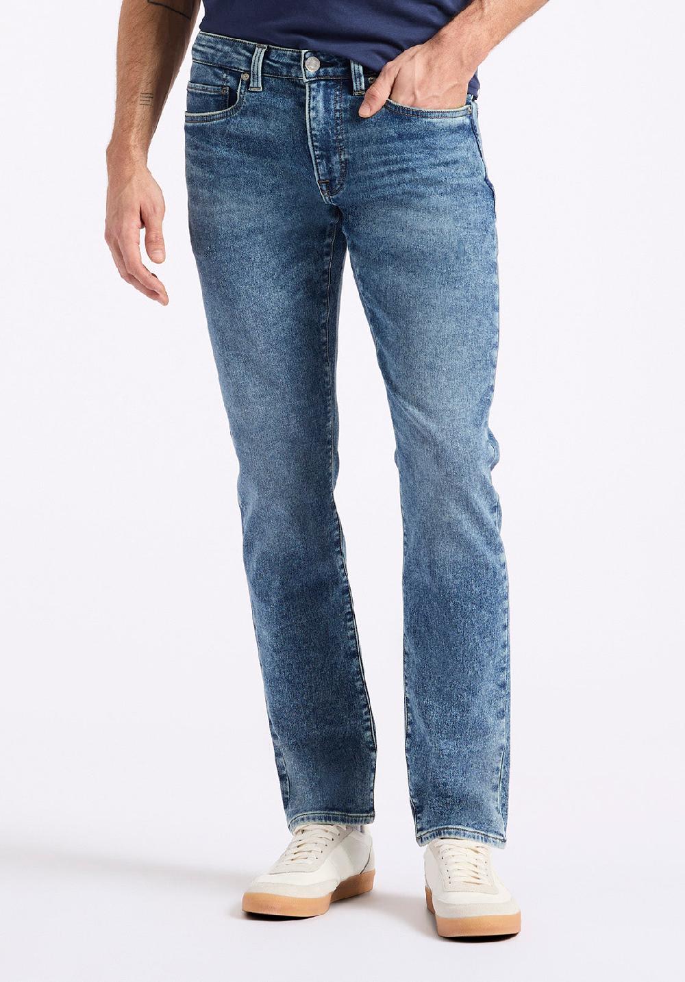 Buffalo David Bitton Jean Slim Ash Freedom Flex Pour Homme Indigo Vintage Sablé - BM26063