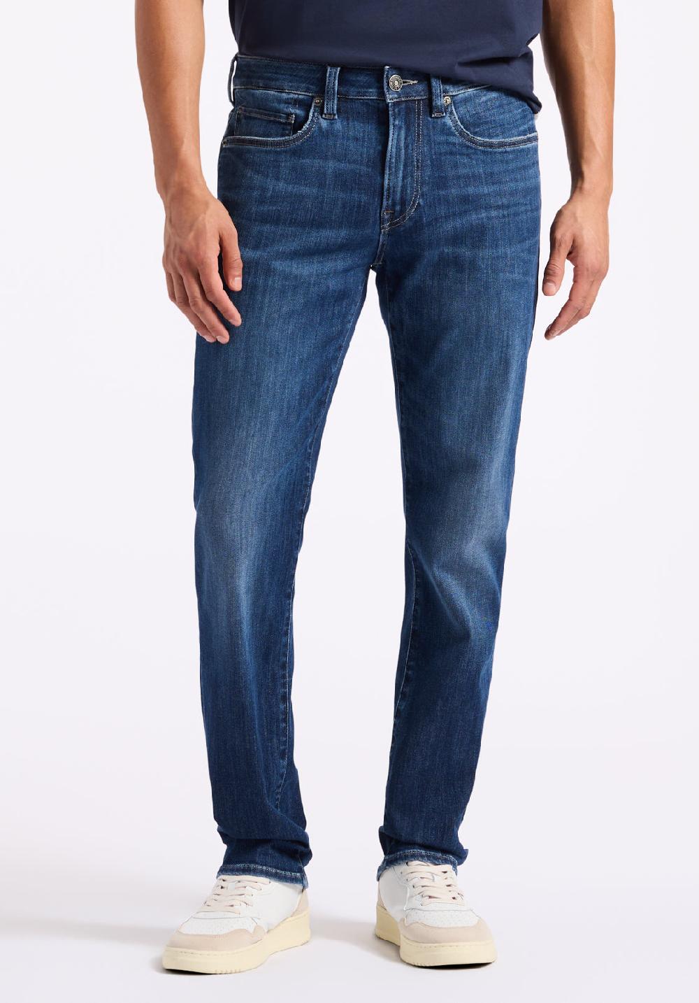 buffalo david bitton Jean Slim Ash pour homme Indigo contrasté avec effet moustache