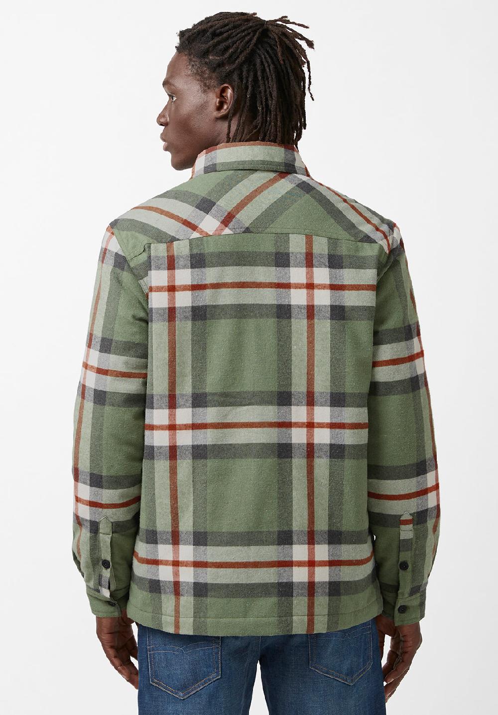 Buffalo David Bitton Jomon Men’s Shacket In Green Grey Plaid