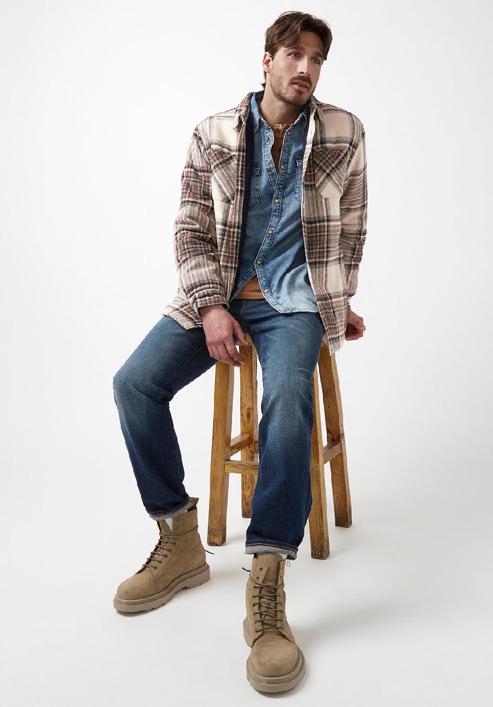 Buffalo David Bitton Jorum Light Brown Men’s Shirt Jacket