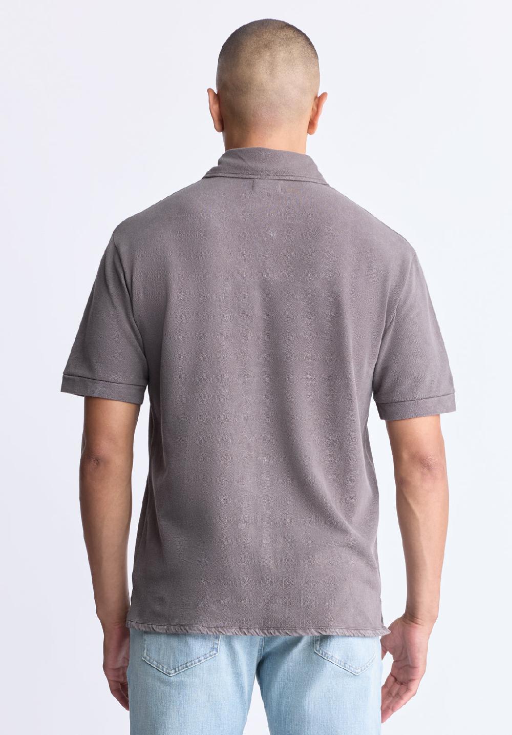 Buffalo David Bitton Kabold Men's Classic Polo Charcoal