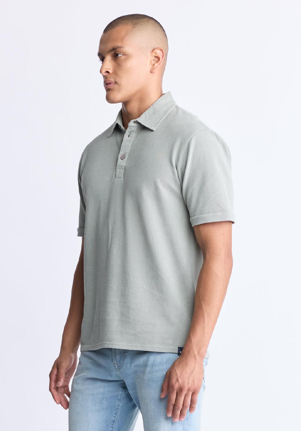 Buffalo David Bitton Kabold Men's Classic Polo Iceberg Green