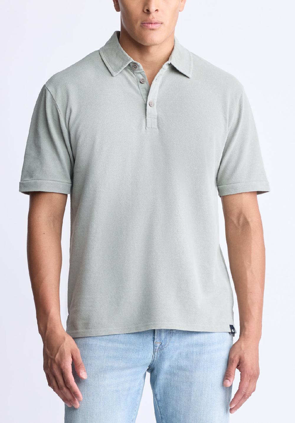 buffalo david bitton Kabold Men's Classic Polo Iceberg green
