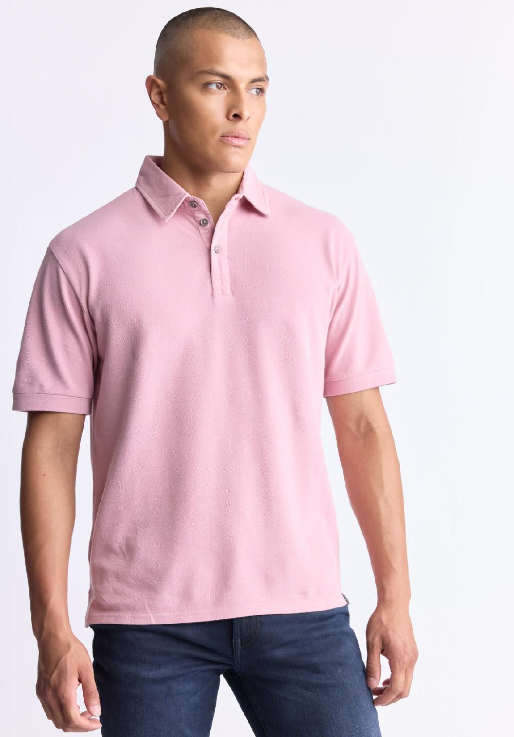Buffalo David Bitton Kabold Men's Classic Polo Lilas Pink