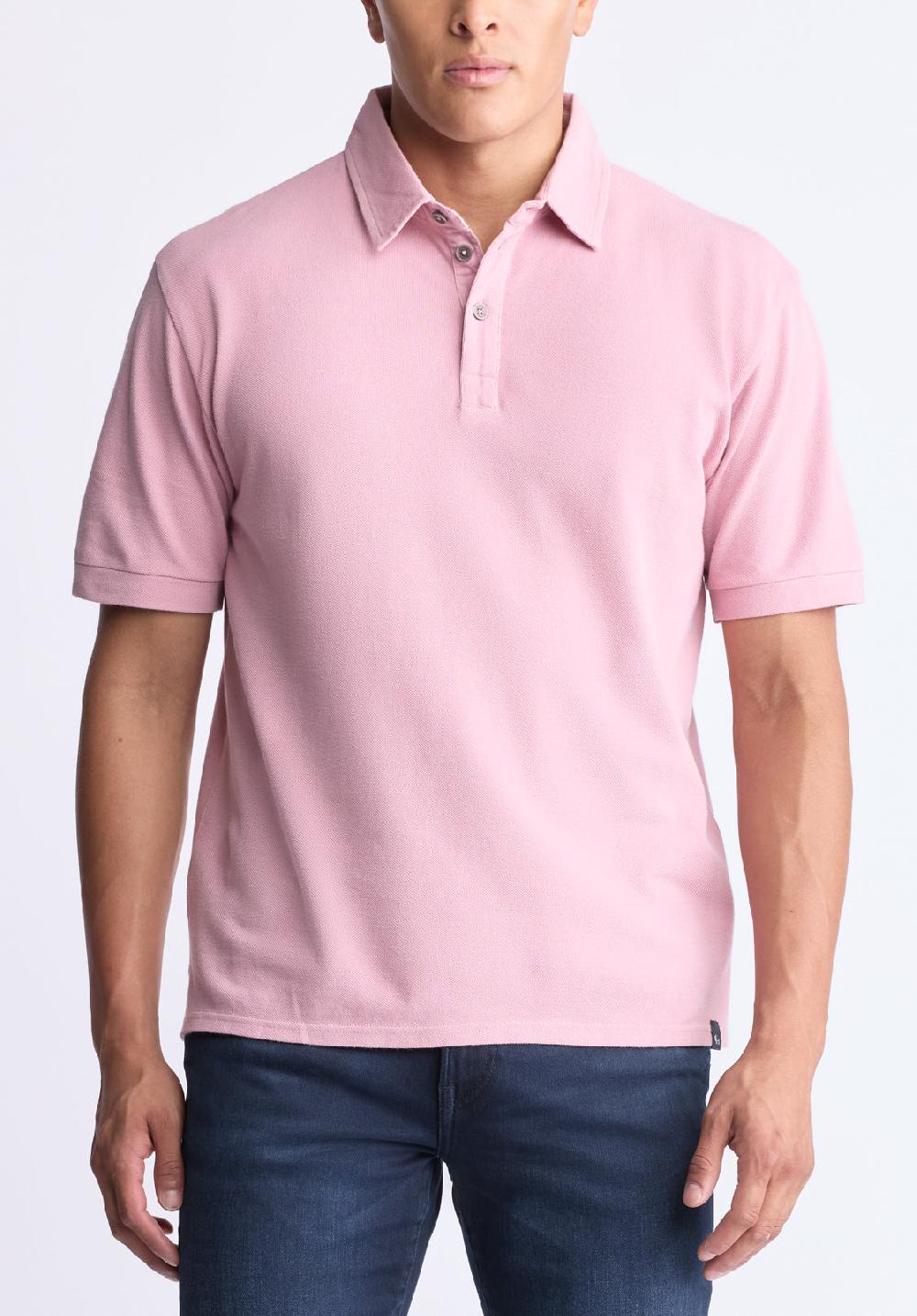 buffalo david bitton Kabold Men's Classic Polo Lilas pink