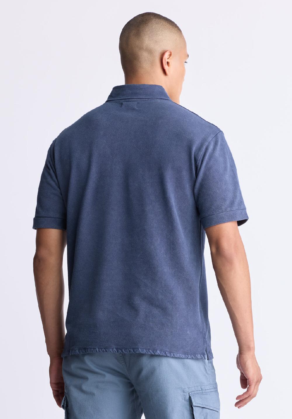 Buffalo David Bitton Kabold Men's Classic Polo Midnight Blue