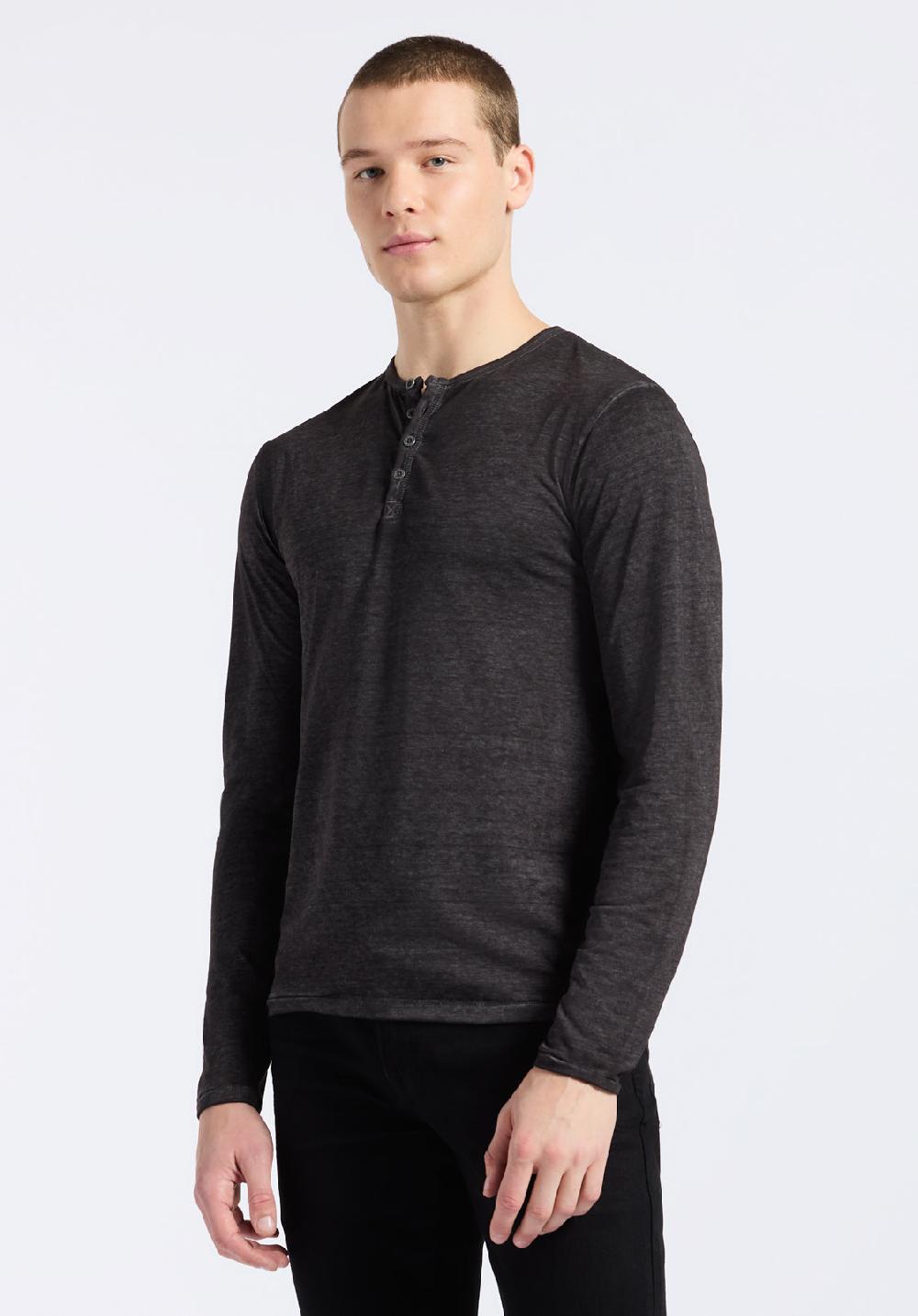 Buffalo David Bitton Kaduk Black Long-Sleeve Men’s Top