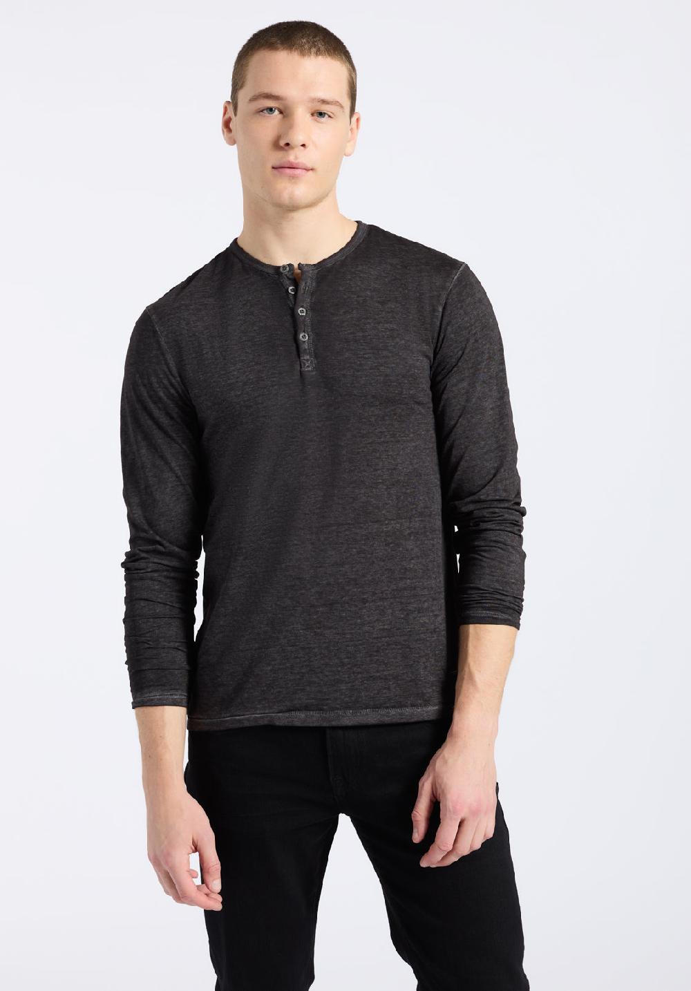 Buffalo David Bitton Kaduk Black Long-Sleeve Men’s Top