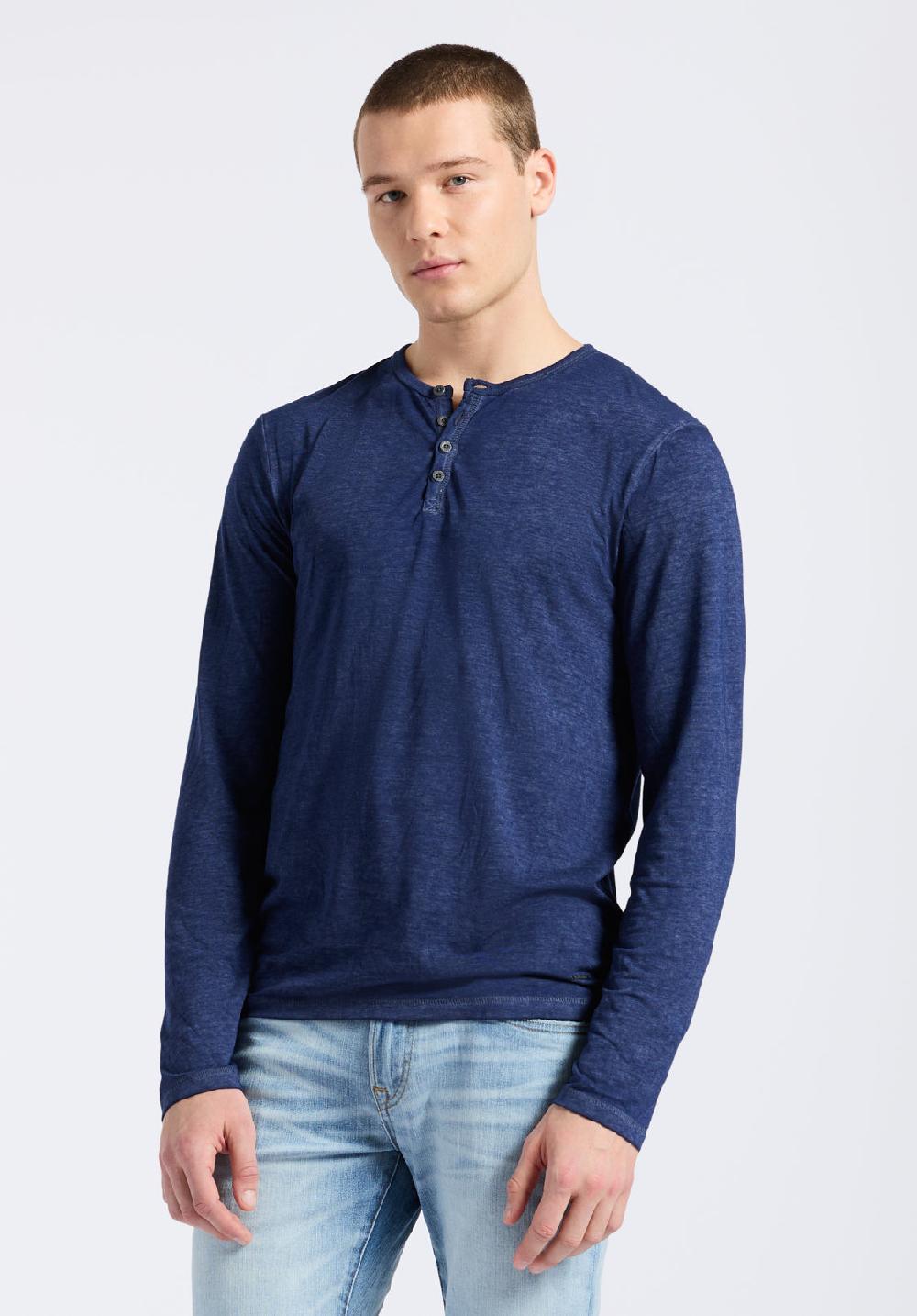 Buffalo David Bitton Kaduk Navy Long-Sleeve Men’s Top