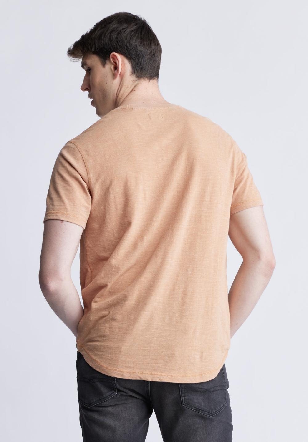 Buffalo David Bitton Kadya Short Sleeve Men's Henley Tan